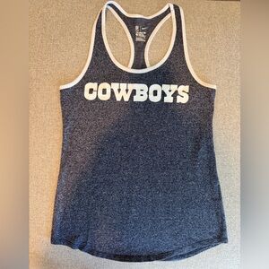 Dallas Cowboys Nike Blue and White Athletic Tank Small